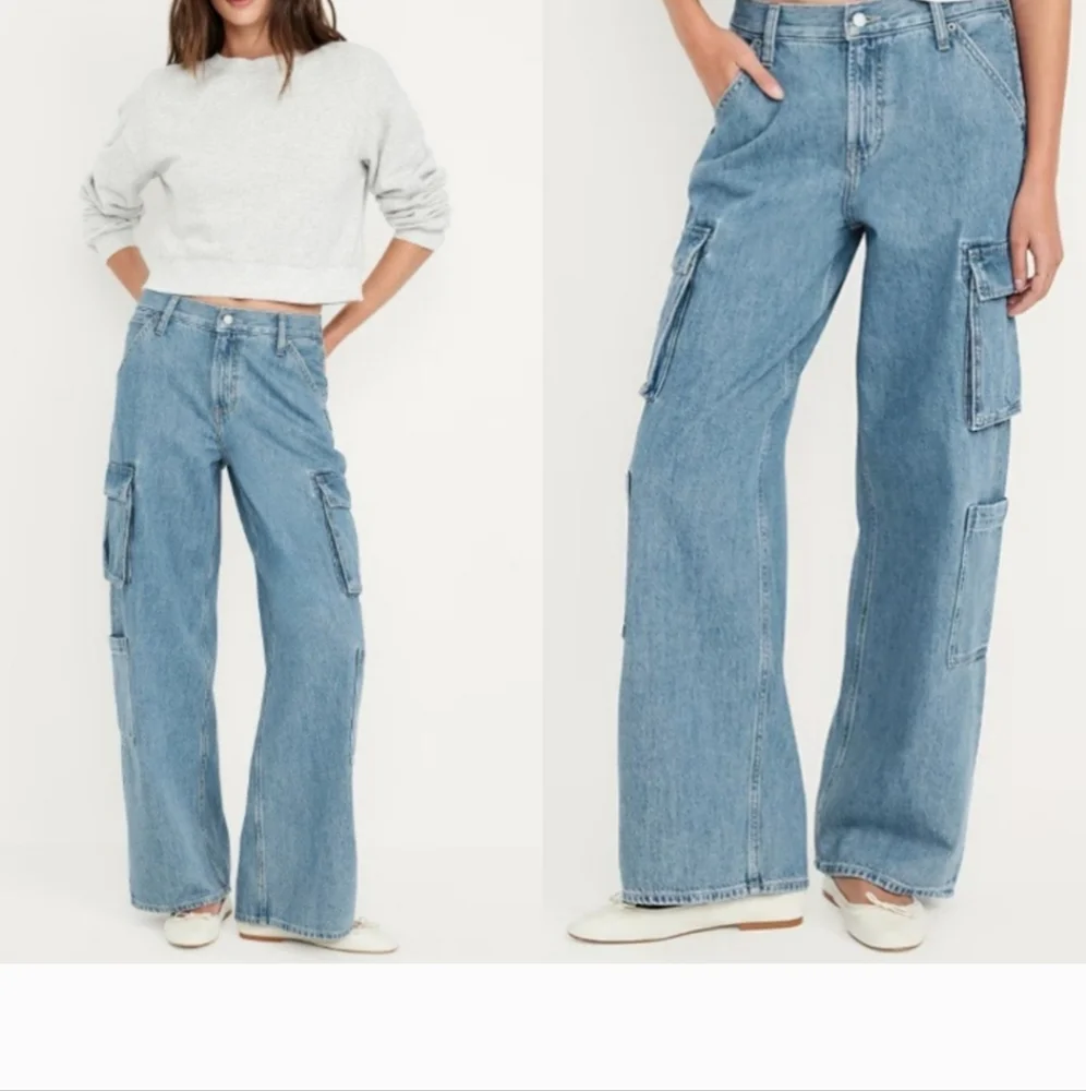 Old Navy Light Blue Drapey Denim Jeans 16 Petite - Picture 10 of 10